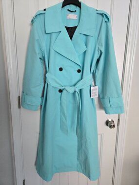 ASOS Design Mint Longline Summer Trench Coat US 8 NWT